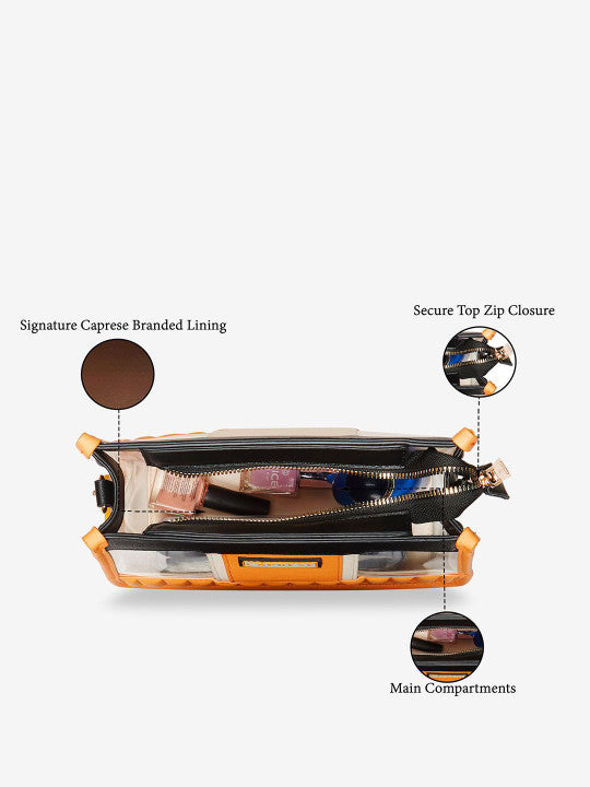 Amber Colourblocked Structured Sling Bag