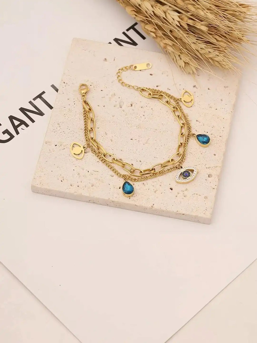 Women Gold-Plated Charm Bracelet