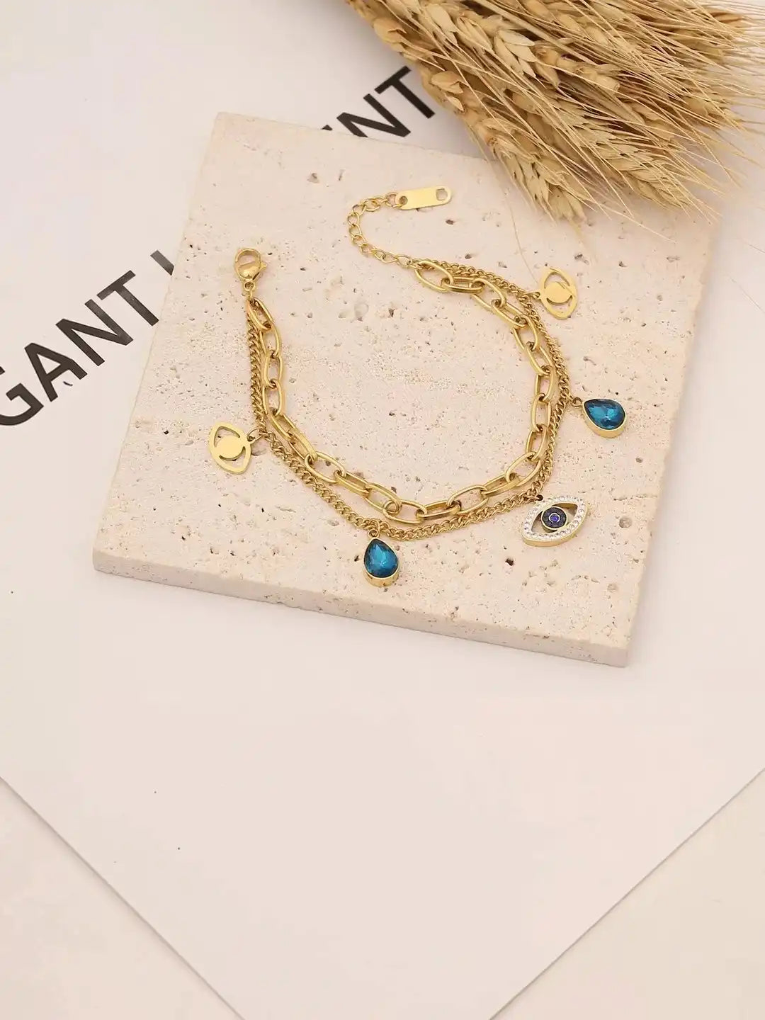 Women Gold-Plated Charm Bracelet