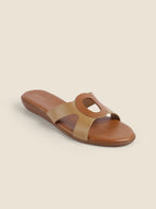 Women Colourblocked Open Toe Flats