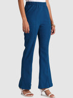 Women Self Design Flared Trousers