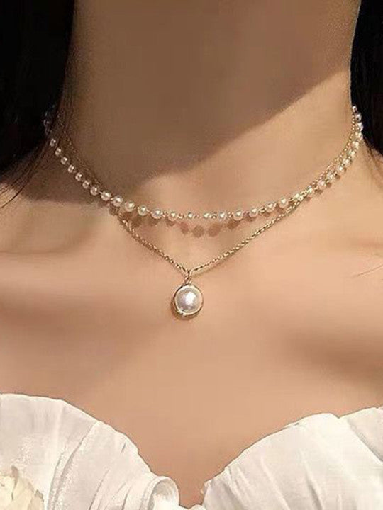 Rose Gold Plated Pearl Chain