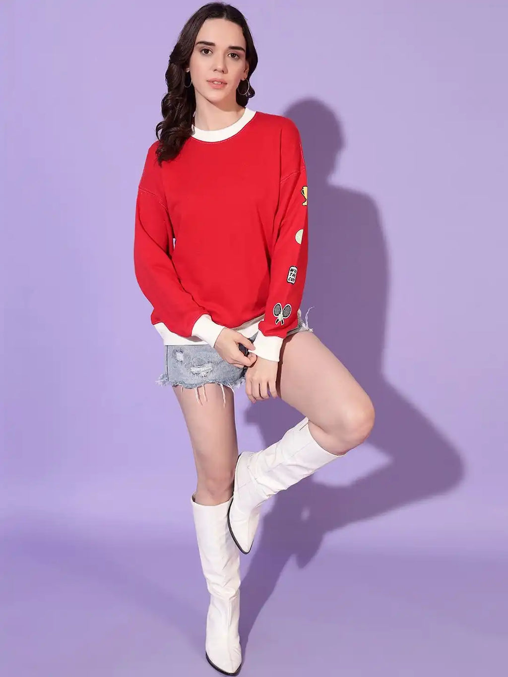 Women Colourblocked Sweatshirt