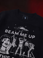 Stranger Things Printed Pure Cotton Round Neck Pullover Sweatshirt