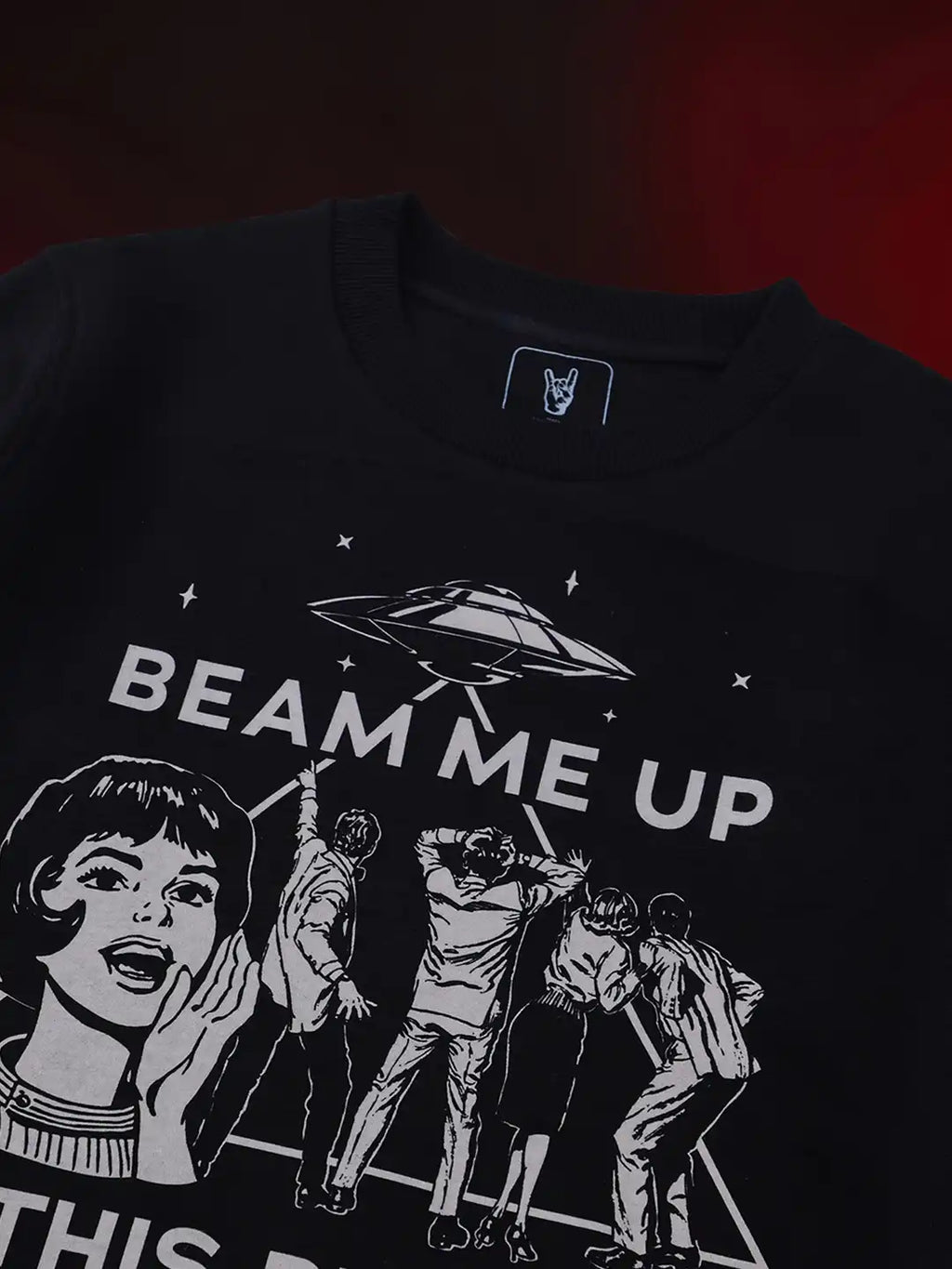 Stranger Things Printed Pure Cotton Round Neck Pullover Sweatshirt