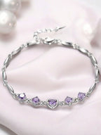 Women Cubic Zirconia Silver-Plated Bangle-Style Bracelet
