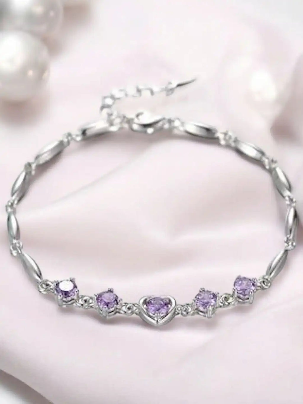 Women Cubic Zirconia Silver-Plated Bangle-Style Bracelet