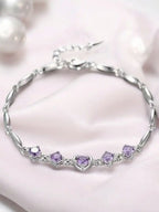 Women Cubic Zirconia Silver-Plated Bangle-Style Bracelet