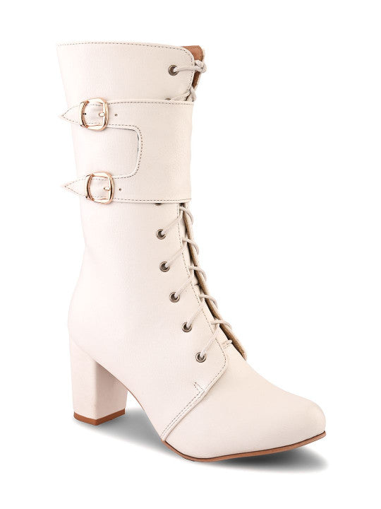 Women Round Toe Zip Boots