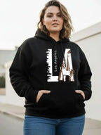 Women Printed Hooded Sweatshirt
