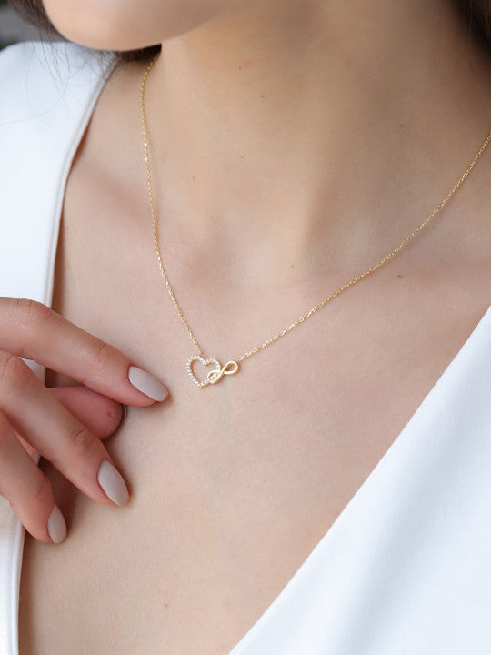 Gold-Plated Stainless Steel Stones Studded Minimal Necklace