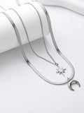 Silver-Plated Stainless Steel Minimal Chain