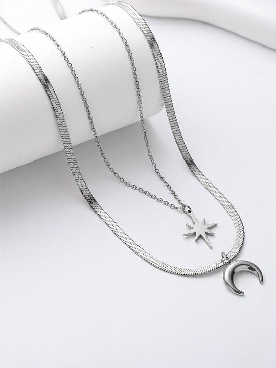 Silver-Plated Stainless Steel Minimal Chain