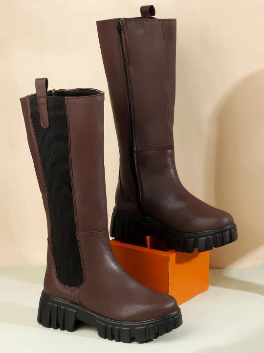 Women Round Toe Zip Regular Boots