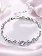Women Cubic Zirconia Silver-Plated Bangle-Style Bracelet