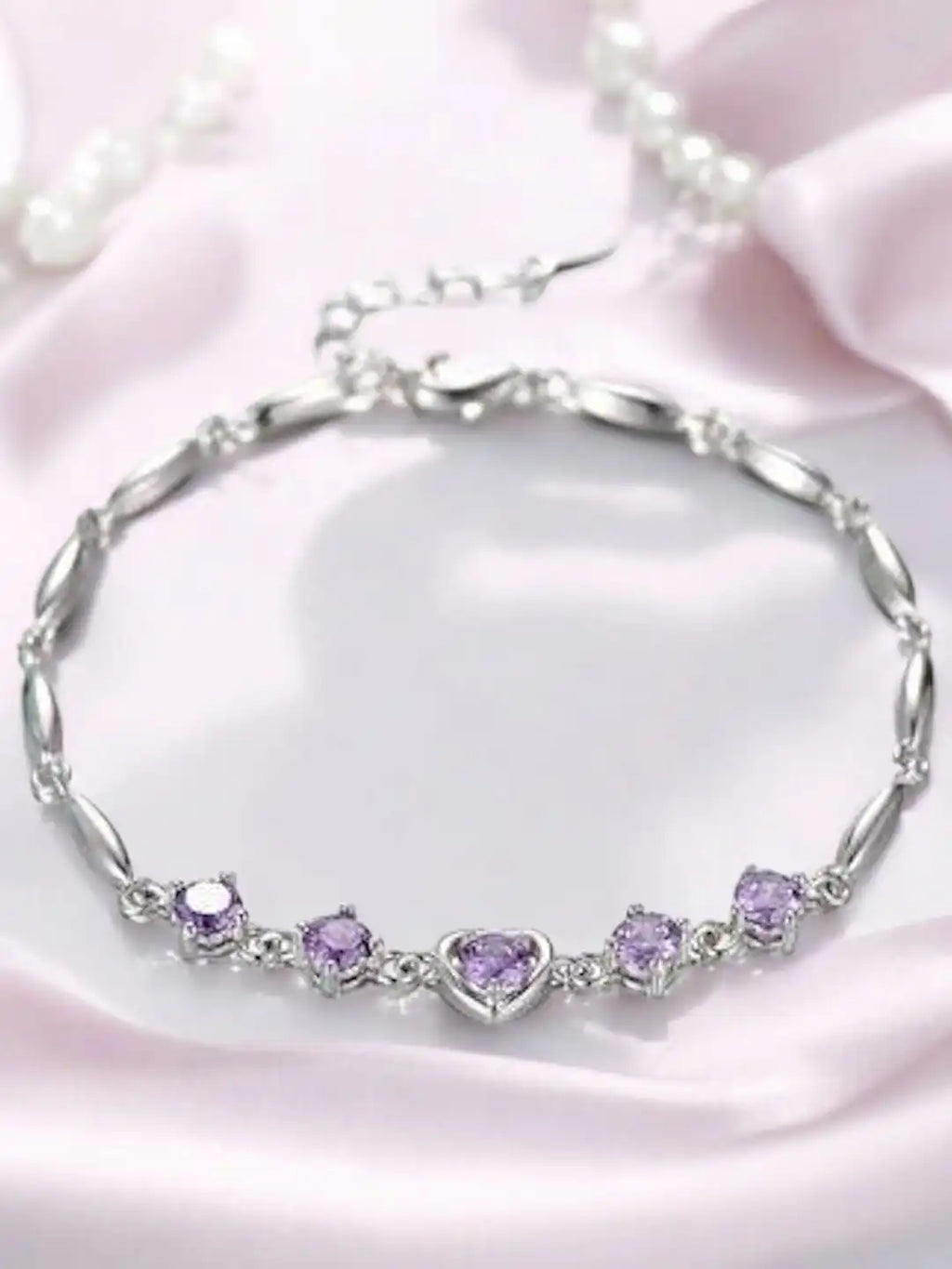 Women Cubic Zirconia Silver-Plated Bangle-Style Bracelet