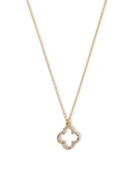 Women Cut Out Flora Pendant Necklace