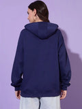 Women Printed Hooded Sweatshirt