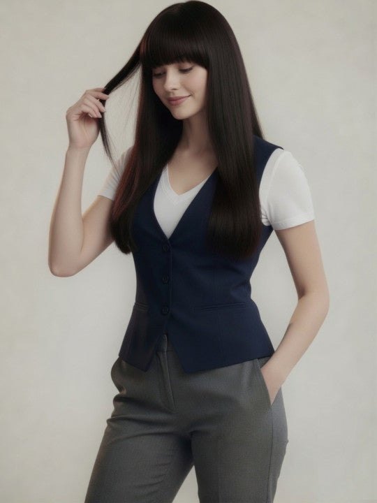 V-Neck Sleeveless Slim Fit Vest
