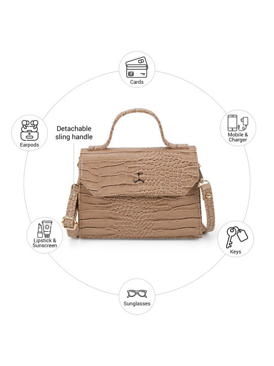 Textured PU Structured Handheld Bag