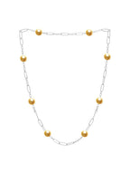 18KT Silver-Plated Pearls Beaded Necklace