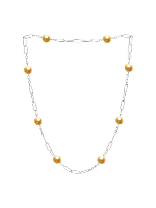 18KT Silver-Plated Pearls Beaded Necklace