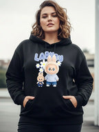 Women Printed Hooded Sweatshirt