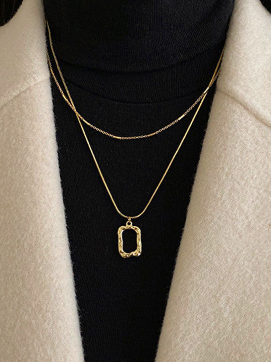 Gold-Plated Layered Necklace