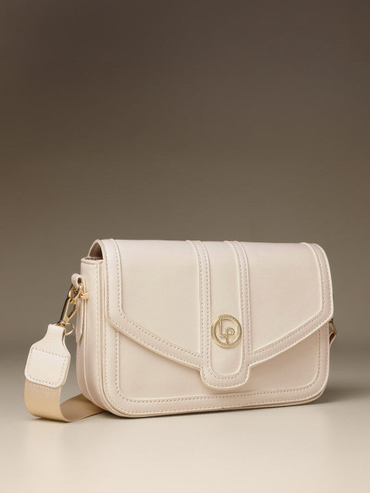 Leather Detachable Strap Structured Sling Bag