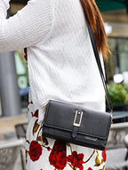 Solid PU Structured Sling Bag
