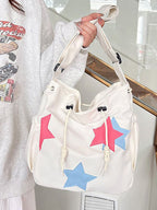 Applique Detail Oversized Shopper Bag