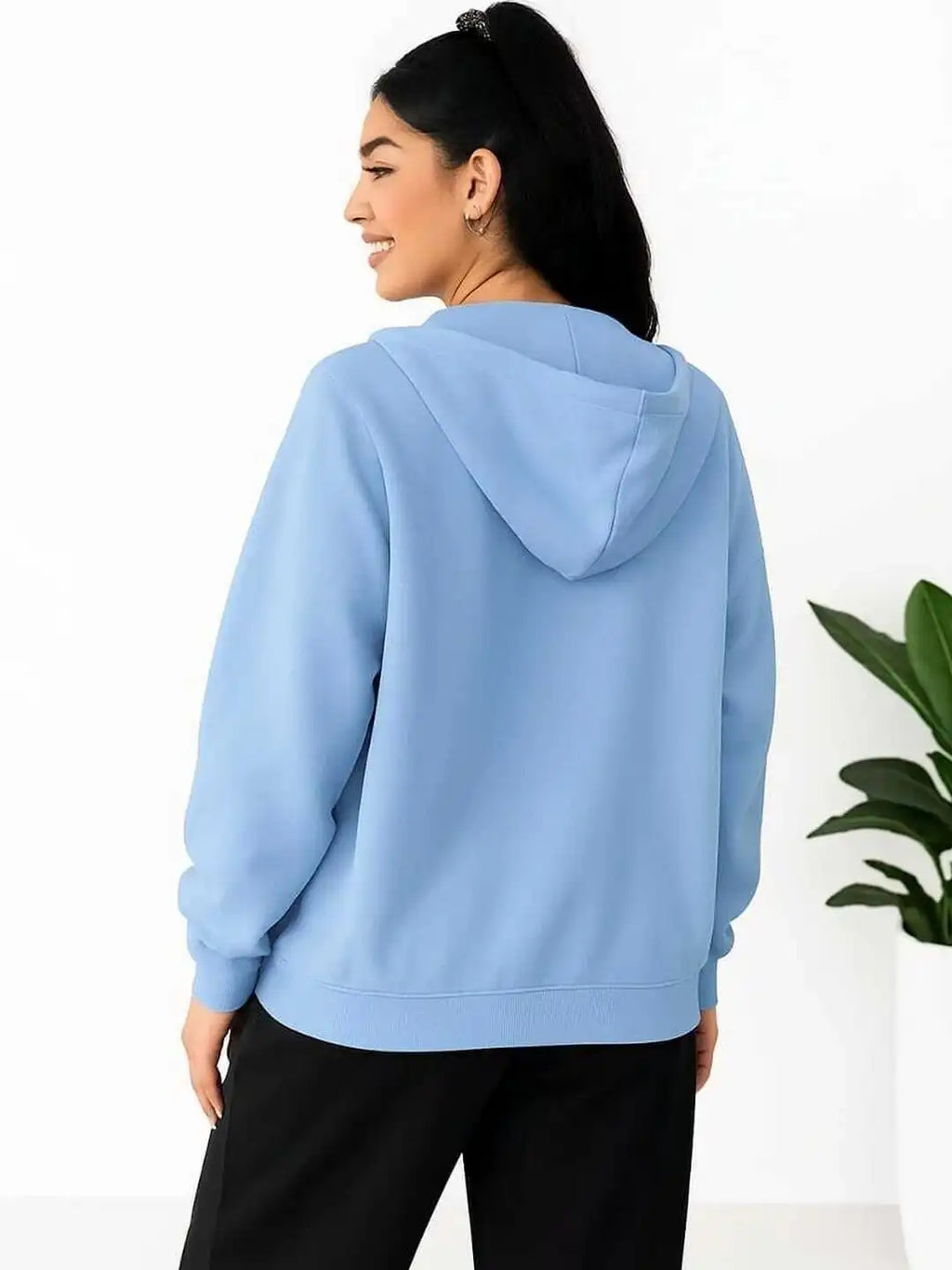 Women Printed Hooded Sweatshirt