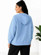 Women Printed Hooded Sweatshirt