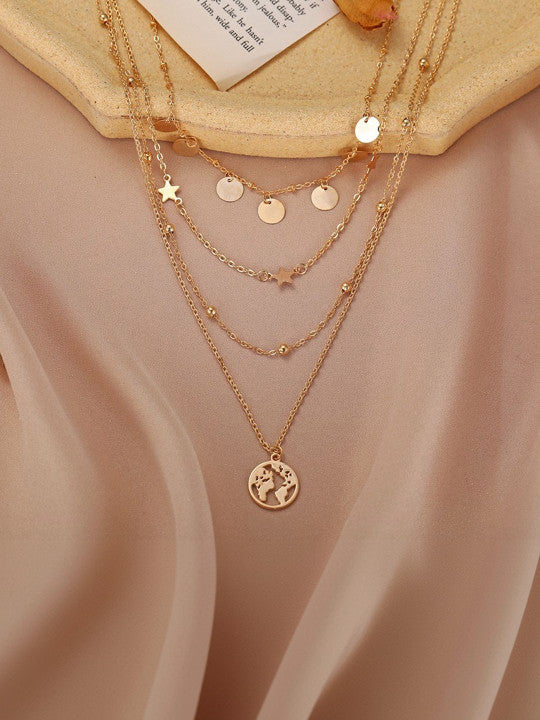 Gold-Plated Layered Necklace
