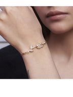 Women Stainless Steel Stone Studded Wraparound Bracelet