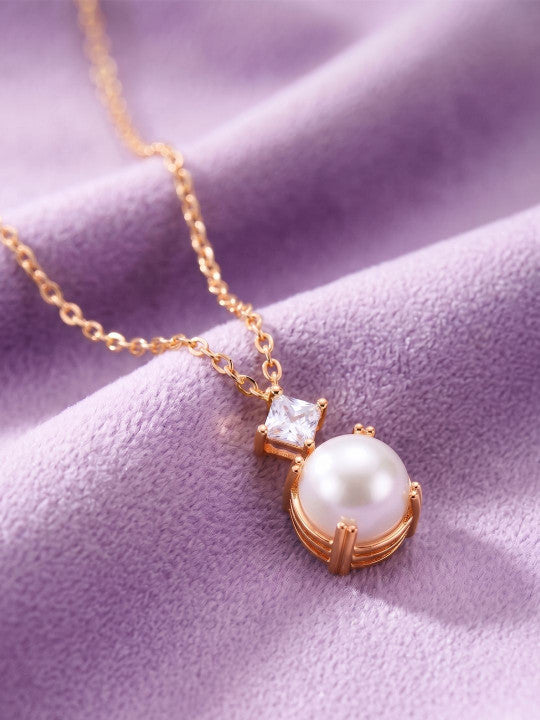 Brass Rose Gold-Plated Necklace