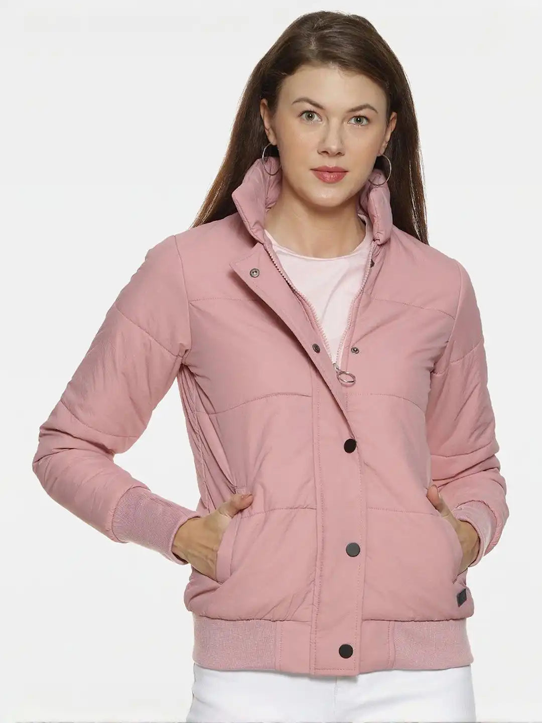 Open Front Puffer Jacket