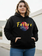 Women Printed Hooded Sweatshirt