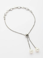 Women Rhodium Toned Cubic Zirconia Studded Heart Shaped Wraparound Bracelet