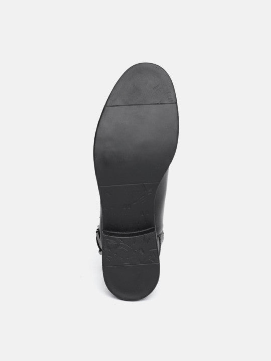 The Life Co. Women Stacked Heel Chelsea Boots with Buckle Detail