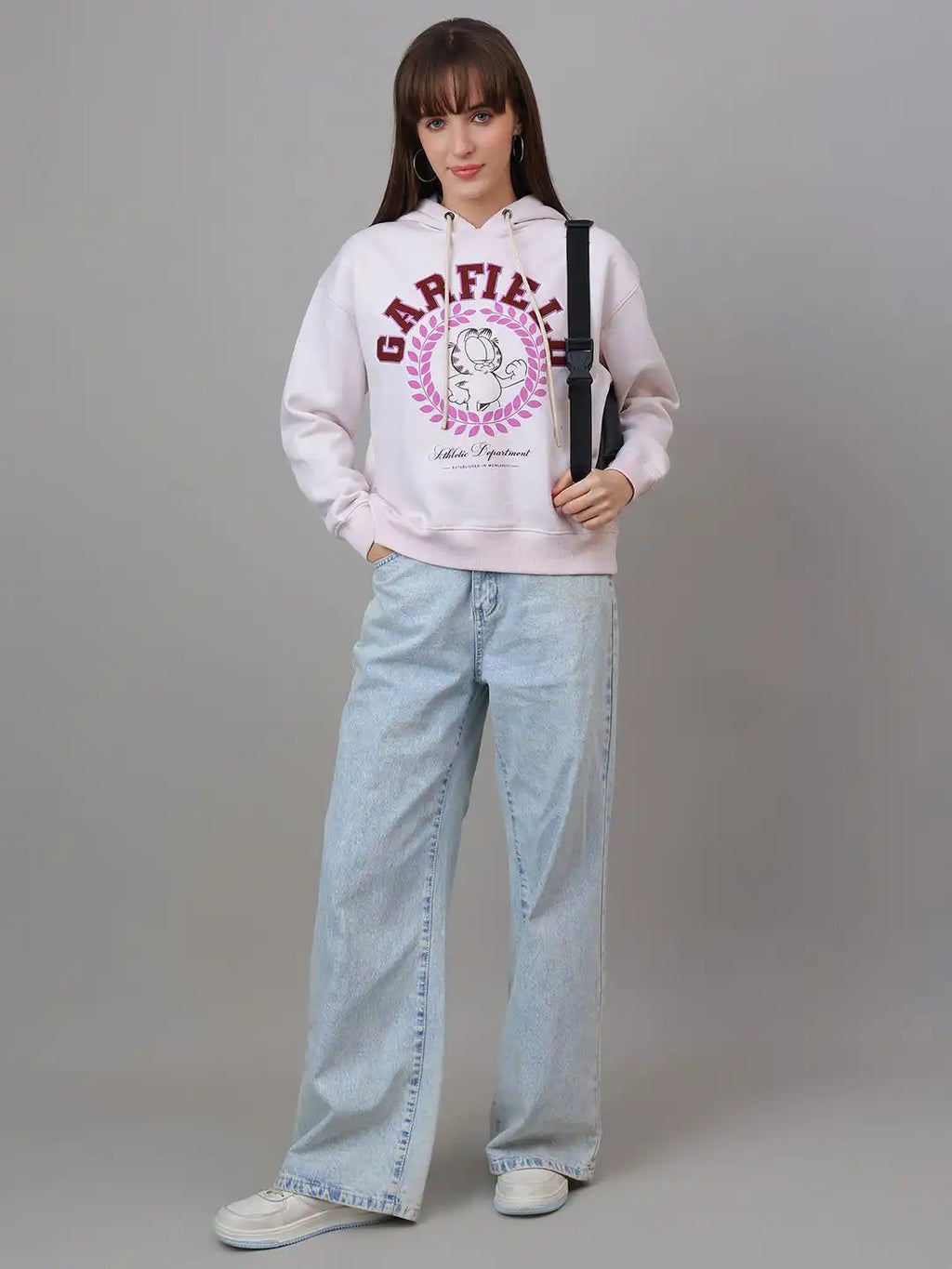 Women Garfield Printed Relaxed Fit Hoodie