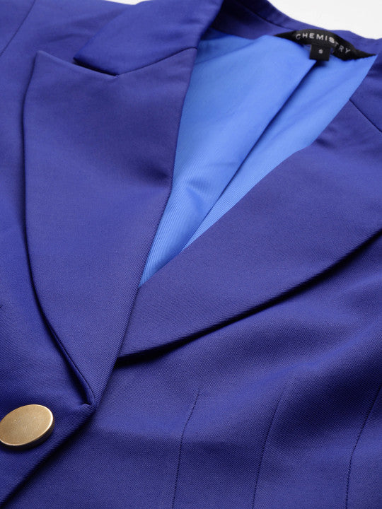 Notched Lapel Single Breasted Blazer