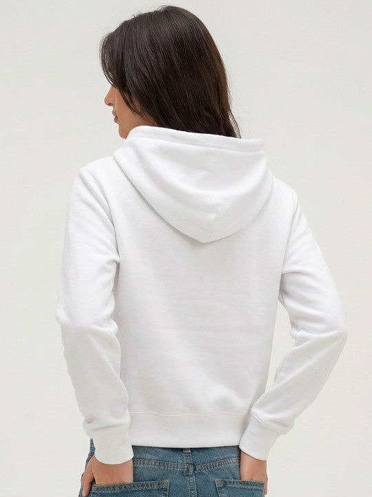 Women Printed Hooded Sweatshirt
