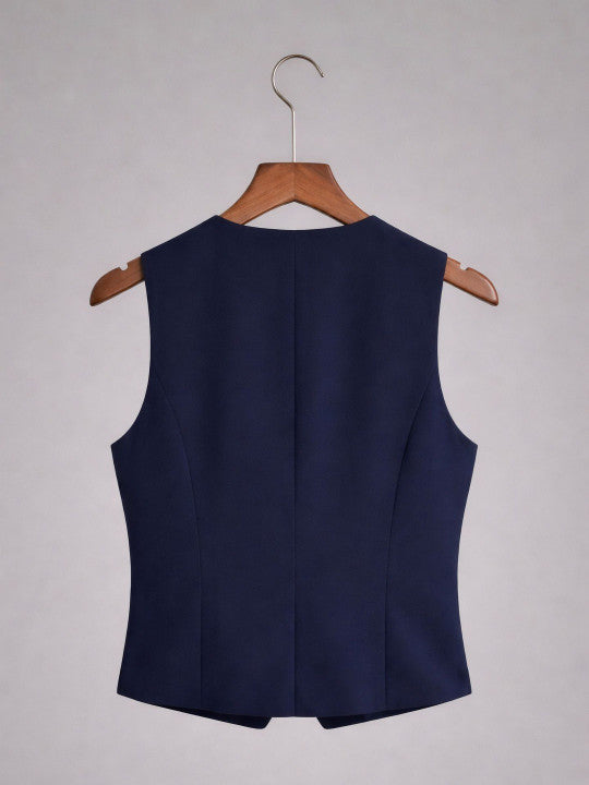 V-Neck Sleeveless Slim Fit Waistcoat