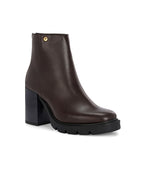 Women Block Heeled Chelsea Women Brown Boots