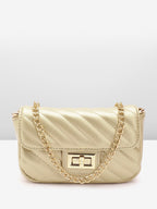 Leather Quilted Structured Sling Bag