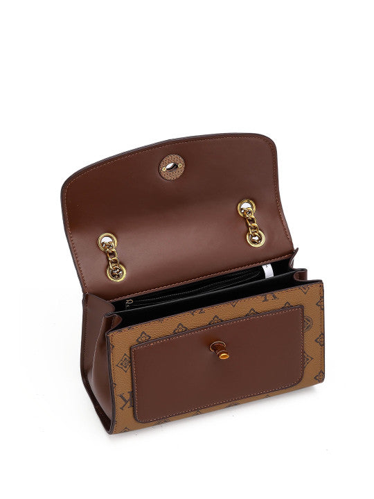 Typography Structured Sling Bag