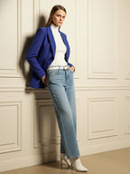 Notched Lapel Single Breasted Blazer