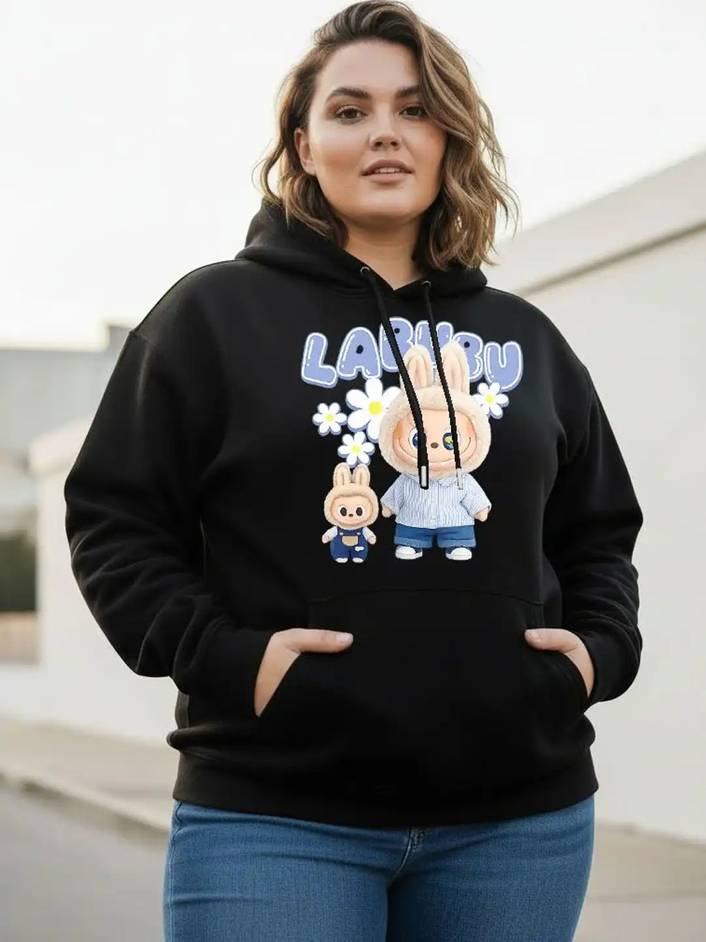 Women Printed Hooded Sweatshirt