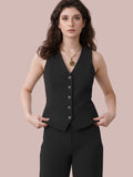 Sleeveless V-Neck Slim-Fit Waistcoat